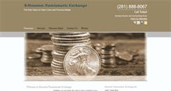 Desktop Screenshot of houstonnumismaticexchange.com